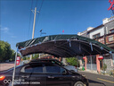 喜芝悅加厚戶外油布雨棚酒席帳篷店鋪擺攤專用停車遮陽伸縮推拉四腳大傘 厚汽車油布+粗棚架+3面圍布 5米寬x12米長【6腳】 曬單實拍圖