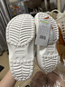 卡駱馳（crocs）經典小Clog K童沙灘洞洞鞋涼拖鞋 206991-100  34 （34-35）  曬單實拍圖