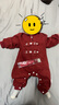 G.duck小黃鴨嬰兒衣服春秋裝寶寶周歲禮服新生連體衣喜慶百天滿(mǎn)月抓周服 安可拉紅棉里 66cm 3-6個(gè)月(建議寶寶10-13斤) 曬單實(shí)拍圖