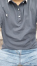 羅蒙（ROMON）短袖男士polo衫男夏季商務(wù)休閑t恤男翻領(lǐng)薄款上衣外套 深灰色 XL 曬單實拍圖