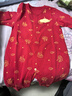babylove嬰兒連體衣純棉秋裝紅色喜慶衣服滿(mǎn)月寶寶哈衣爬服送禮衣服 曬單實(shí)拍圖