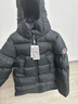 保姆鵝  兒童羽絨服寶寶中長款護臉加厚鴨絨外套防風(fēng)保暖童裝冬裝 炭黑 130 曬單實拍圖