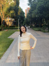 LAGOGO奶霜蕾絲袖半高領(lǐng)打底衫女拉谷谷2025年冬季新款肌理感T恤 米白色 M 曬單實(shí)拍圖