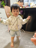 巴拉巴拉童裝兒童薄外套男女幼童裝長(cháng)袖上衣秋裝洋氣時(shí)髦兩面穿萌 綠色調00344 90 曬單實(shí)拍圖