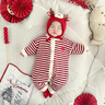 優(yōu)奇嬰兒秋冬連體衣喜慶寶寶秋裝超萌可愛(ài)嬰幼兒衣服保暖毛衣外出哈衣 紅色 66cm 曬單實(shí)拍圖