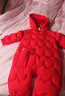 巴拉巴拉童裝嬰兒連體衣寶寶羽絨服冬裝抱衣爬服保暖洋氣男童女童 中國紅60611 80cm 曬單實(shí)拍圖