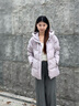波司登（BOSIDENG）25新款冬季羽絨服女短款連帽加厚90絨百搭保暖外套B250245128 淡丁香紫6113-趨勢推薦 S 160/88A 體重約100-110斤 曬單實(shí)拍圖