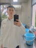 安初夏港風(fēng)工裝長(cháng)袖襯衫男生感外套春秋季日系穿搭套裝男裝三件套潮 【三件套】白色+純棉長(cháng)T白+深藍 XL 曬單實(shí)拍圖