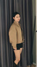 高梵羊毛輕殼5.0鵝絨服女2025年秋季巴恩風(fēng)羽絨服外套戶(hù)外短款立領(lǐng) 鎏金3號 S (90-110斤 飛天鵝絨29g) 曬單實(shí)拍圖