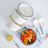 唯銘諾（WEIMINGNUO）北歐簡(jiǎn)約陶瓷飯碗家用米飯碗餐具套裝碗碟套裝鉆石4.5英寸碗6只裝 曬單實(shí)拍圖