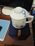 漢茗景德鎮(zhèn)高端白瓷玲瓏茶水分離杯伴手禮送辦男士辦公陶瓷泡茶杯個(gè)人 玄杯承梅-青花玲瓏茶漏杯-禮盒裝 曬單實(shí)拍圖