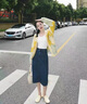 妍莉芬（yanlifen）外搭針織開衫女裝2025年新款秋季穿搭衣服針織衫女士毛衣外套上衣 駝黃色 均碼 【80-135斤】 曬單實(shí)拍圖