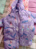 G.DUCKKIDS女童羽絨服中長(cháng)款童裝冬季新款小童寶寶公主亮面免洗輕薄保暖外套 紫色愛(ài)莎 110 (建議身高110cm左右) 曬單實(shí)拍圖