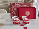 雪束改口敬茶杯結婚蓋碗喜碗筷勺托盤(pán)套裝送新人婚禮百?lài)痔沾膳慵薅Y盒 百?lài)志床柰胩籽b（百?lài)指呒壎Y盒裝） 曬單實(shí)拍圖