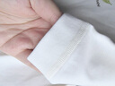 babylove嬰幼兒包屁衣春秋寶寶三角哈衣新生兒居家爬服春季簡(jiǎn)約風(fēng)醋酸羊絨 凈蓮白 73cm 曬單實(shí)拍圖