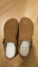 星期六童鞋冬季新款加絨勃肯鞋保暖加厚棉鞋豆豆鞋百搭 駝色 34  曬單實(shí)拍圖