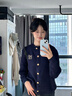 矜持范毛衣女開(kāi)衫外搭2025新款春季學(xué)院風(fēng)寬松百搭針織衫女短款外套 灰色版 M 建議95-105斤 曬單實(shí)拍圖