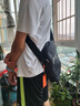 稻草人男士隨身旅行休閑單肩斜挎包手機帆布背包騎行時(shí)尚通勤掛包大容量 曬單實(shí)拍圖