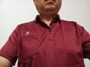 夢(mèng)特嬌（MONTAGUT）高檔正品牌真口袋短袖t恤男士中老年桑蠶絲真絲純色棉爸爸裝上衣T -2213-高檔 紅色-【真口袋】 2XL 180碼145-160斤 曬單實(shí)拍圖
