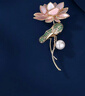 唐后（TH）新中式胸針高檔女淡水珍珠胸花荷花別針送媽媽長(cháng)輩生日節日禮物 【海漾婳蓮】+送官方鑒定證書(shū) 曬單實(shí)拍圖