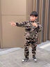 男童反光標(biāo)迷彩套裝2025春秋裝新款兒童帥氣迷彩服運動套男孩衣服 圖片色 130 cm 曬單實拍圖