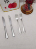 煦凜德國304不銹鋼西餐餐具牛排刀叉盤(pán)子套裝家用全套高檔刀叉勺三件 刀叉勺【三件套】 【304鋼】 曬單實(shí)拍圖