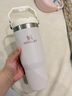 STANLEY拎拎杯吸管杯水杯保溫杯不銹鋼杯子大容量887ML-晶粉色七夕禮物 曬單實拍圖