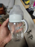 好孩子（gb）新生兒防脹氣玻璃奶瓶仿母乳奶瓶寶寶重力球學(xué)飲奶瓶鉑金系列灰色 曬單實(shí)拍圖