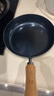 臻三環(huán) 正宗章丘手工鐵鍋物理不粘鍋燃?xì)庠钸m用熱油小鍋平底煎蛋小煎鍋 烤藍(lán) 18cm 曬單實(shí)拍圖