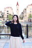 哈吉斯（HAZZYS）女裝 秋季女士簡(jiǎn)約假兩件羊毛開(kāi)衫女ABYSD1CCX03 藏青色NV M (160/84A 38) 曬單實(shí)拍圖