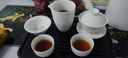 不拙白瓷三才蓋碗敬茶碗陶瓷茶具帶茶漏羊脂玉云初香雪蓋碗三件套 曬單實(shí)拍圖