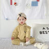 G.DUCKKIDS小黃鴨嬰兒衣服韓版寶寶連帽夾棉加絨沖鋒衣爬服幼兒秋冬工裝外出 夾棉加絨款秋冬 90cm 90 曬單實(shí)拍圖