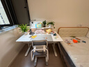 美好童年兒童學(xué)習桌學(xué)生家用實(shí)木學(xué)習桌椅套裝可升降大白桌青少年電腦桌子 【收納升級】120*70+書(shū)架+抽屜 曬單實(shí)拍圖