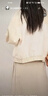 對白小香風(fēng)拼接夾克短款外套女2025秋季新款兩穿領(lǐng)設計感休閑上衣 米白色 M 曬單實(shí)拍圖