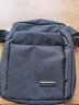 叕二叕 男士單肩包帆布斜挎包.新款掛包休閑商務(wù)小背包韓版潮多功能跨包 黑色 曬單實(shí)拍圖
