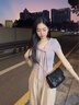 CinvaiKrose通勤包包女包2025新款斜挎包女士單肩鏈條包生日圣誕節禮物送女友 黑色Black【小號】送女友老婆走心 曬單實(shí)拍圖