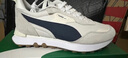 彪馬（PUMA）【復古跑鞋】防滑慢跑鞋男女低幫休閑鞋RIDER FV391925 純白色-午夜藍-03 42 曬單實(shí)拍圖