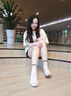 NAIER襪子女春秋款中筒襪純色女士棉襪透氣女款青少年女生薄款女襪【五雙裝】小熊女襪均碼 曬單實(shí)拍圖