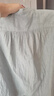 無(wú)印良品（MUJI）女式 木棉混雙層紗織長(cháng)袖罩衫女士襯衫襯衣25年秋季女裝 深灰色條紋 M (160/84A) 曬單實(shí)拍圖