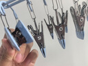 映調不銹鋼晾衣架曬襪子神器家用內衣圍兜晾曬架多功能多夾子晾曬掛鉤 【天空藍 | 1個(gè)裝】夾力強勁 | 生銹包賠 曬單實(shí)拍圖