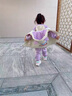 G.DUCKKIDS小黃鴨童裝女童套裝秋冬季兒童棉馬甲冬裝衣服 三件套-紫色 110 尺碼4~5歲【100-110cm】cm 曬單實拍圖