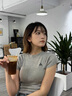 DAISY DREAM玫瑰劉亦菲同款圈圈耳環(huán)女高級感耳釘耳圈耳扣顯瘦金屬銀針耳飾 金色菱格耳扣【1.4cm】 曬單實(shí)拍圖