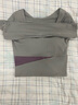 維多利亞旅行者瑜伽服女運動(dòng)套裝拼色長(cháng)袖跑步健身服帶胸墊兩件套紫M 曬單實(shí)拍圖