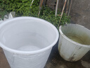 法歐諾牛筋大水桶塑料桶加厚大容量家用帶蓋圓桶儲水桶釀酒發(fā)酵桶叉車(chē)桶 400牛筋圓桶955*790*765白色 曬單實(shí)拍圖