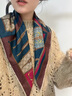 啄木鳥(niǎo)真絲方巾羊毛圍巾真絲小絲巾女韓版新款春秋冬季保暖時(shí)尚百搭禮盒 金碧輝煌丨雙面真絲羊毛 曬單實(shí)拍圖
