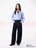 優(yōu)衣庫女裝男裝寬松廓形牛仔褲/彎刀鐮刀褲子25秋冬新款479000 67 海藍色 26 /160/66A 曬單實(shí)拍圖