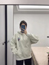 趣米樂卡通印花連帽衛(wèi)衣男春秋季寬松潮流美式上衣服情侶休閑打底衫外套 白灰色 XL 【建議120-140斤】 曬單實(shí)拍圖
