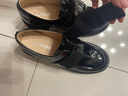 蹀愫明星同款有錢(qián)鉆粗高跟舒適百搭樂(lè )福鞋黑色小皮鞋單鞋女 黑色牛漆皮革（杏色內里） 35 225mm 曬單實(shí)拍圖