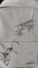 Zinke 新中式國風(fēng)書(shū)包女初中生背包大學(xué)生高中生雙肩包百搭大容量森系 白色大號（帶長(cháng)腿毛球掛件） 曬單實(shí)拍圖