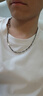 QMXD王嘉爾同款項鏈男士小眾高級感不掉色鎖骨鏈輕奢生日禮物送男朋友 菱形項鏈 曬單實(shí)拍圖